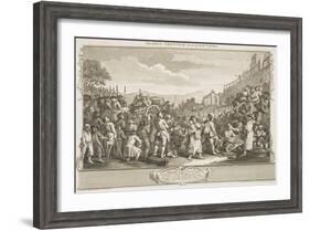 The Idle 'Prentice Executed at Tyburn, from the Series "Industry and Idleness", October 1747-William Hogarth-Framed Giclee Print