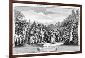 The Idle 'Prentice Executed at Tyburn, Plate Xi of 'Industry and Idleness', 1747-William Hogarth-Framed Giclee Print