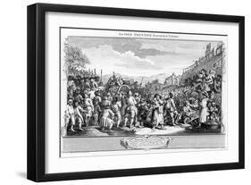 The Idle 'Prentice Executed at Tyburn, Plate Xi of 'Industry and Idleness', 1747-William Hogarth-Framed Giclee Print