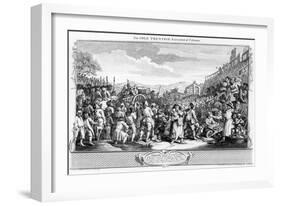 The Idle 'Prentice Executed at Tyburn, Plate Xi of 'Industry and Idleness', 1747-William Hogarth-Framed Giclee Print