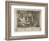 The Idle 'Prentice Return'D from Sea and in a Garret with a Common Prostitute-William Hogarth-Framed Giclee Print