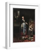 'The Idle Servant', 1655-Nicolaes Maes-Framed Giclee Print