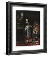 'The Idle Servant', 1655-Nicolaes Maes-Framed Giclee Print