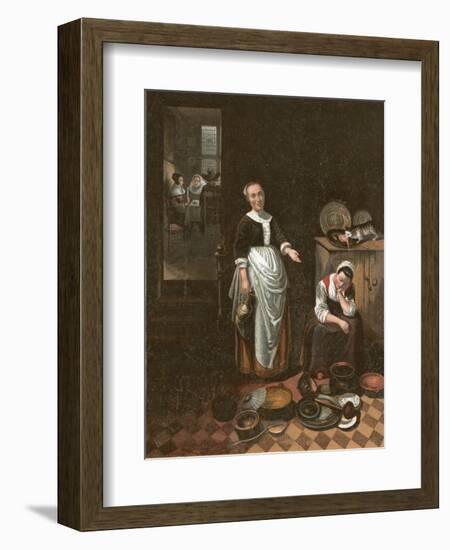 The Idle Servant-Nicholaes Maes-Framed Giclee Print