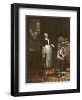 The Idle Servant-Nicholaes Maes-Framed Giclee Print