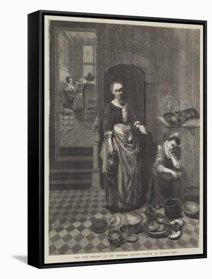 The Idle Servant-Nicolaes Maes-Framed Stretched Canvas