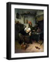 The Idlers, C1660-Jan Steen-Framed Giclee Print