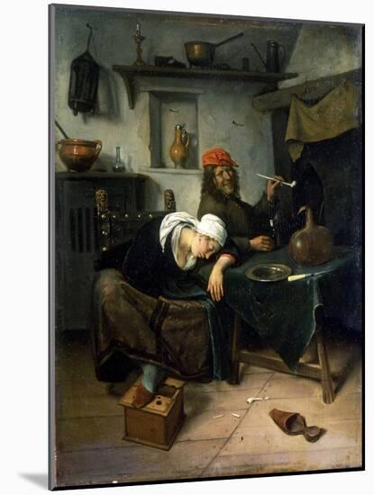 The Idlers, C1660-Jan Steen-Mounted Giclee Print