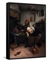 The Idlers, C1660-Jan Steen-Framed Stretched Canvas