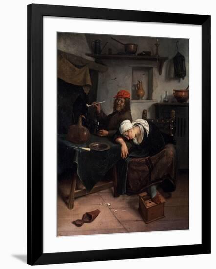 The Idlers, C1660-Jan Steen-Framed Giclee Print