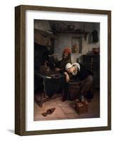 The Idlers, C1660-Jan Steen-Framed Giclee Print