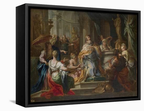 The Idolatry of King Solomon-Sebastiano Conca-Framed Stretched Canvas
