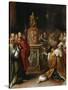 The Idolatry of Solomon, C.1622 (Oil on Panel)-Frans II the Younger Francken-Stretched Canvas