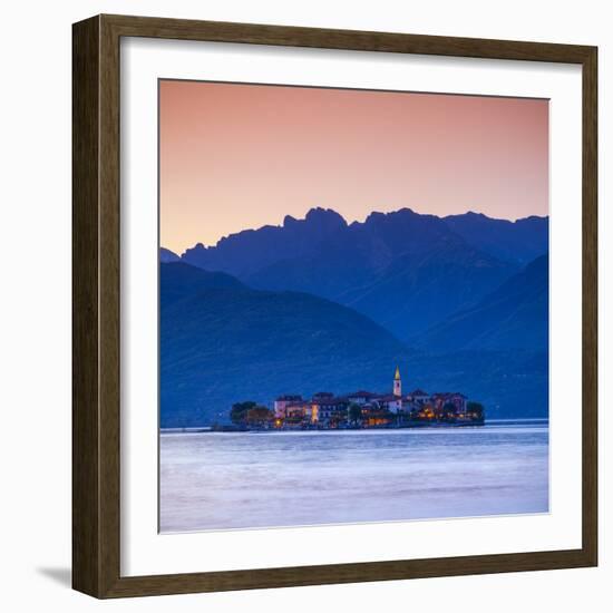 The Idyllic Isola Dei Pescatori (Fisherman's Islands) Illuminated at Dusk, Borromean Islands-Doug Pearson-Framed Photographic Print