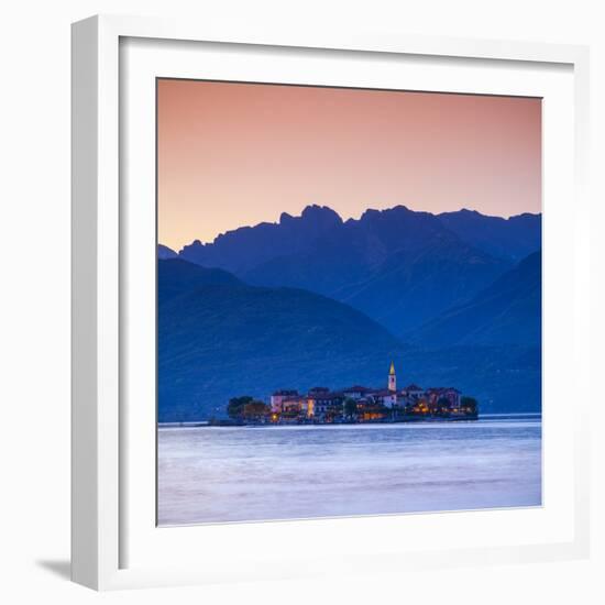 The Idyllic Isola Dei Pescatori (Fisherman's Islands) Illuminated at Dusk, Borromean Islands-Doug Pearson-Framed Photographic Print