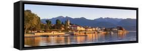 The Idyllic Lakeside Village of Baveno Illuminated at Sunrise, Lake Maggiore, Piedmont, Italy-Doug Pearson-Framed Stretched Canvas