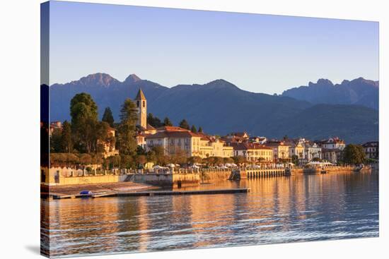 The Idyllic Lakeside Village of Baveno Illuminated at Sunrise, Lake Maggiore, Piedmont, Italy-Doug Pearson-Stretched Canvas