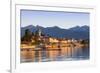 The Idyllic Lakeside Village of Baveno Illuminated at Sunrise, Lake Maggiore, Piedmont, Italy-Doug Pearson-Framed Photographic Print