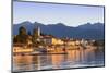 The Idyllic Lakeside Village of Baveno Illuminated at Sunrise, Lake Maggiore, Piedmont, Italy-Doug Pearson-Mounted Photographic Print