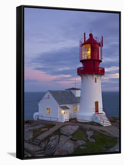 The Idyllic Lindesnes Fyr Lighthouse, Lindesnes, Norway-Doug Pearson-Framed Stretched Canvas