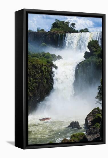 The Iguazu Waterfalls, Iguazu National Park, UNESCO World Heritage Site, Argentina, South America-Michael Runkel-Framed Stretched Canvas