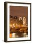 The Ile De La Cite and Notre Dame Cathedral at Night, Paris, France, Europe-Julian Elliott-Framed Photographic Print