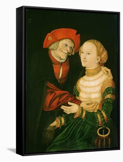 The Ill-Matched Couple-Lucas Cranach the Elder-Framed Stretched Canvas