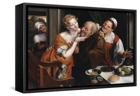 The Ill-matched Pair, 1566-Jan Massys or Metsys-Framed Stretched Canvas