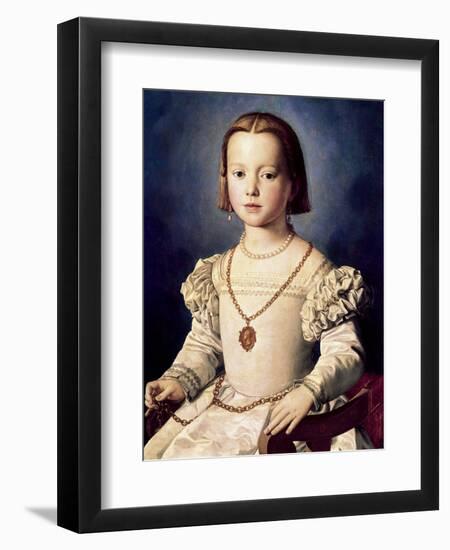 The Illegitimate Daughter of Cosimo I de Bia-Agnolo Bronzino-Framed Premium Giclee Print