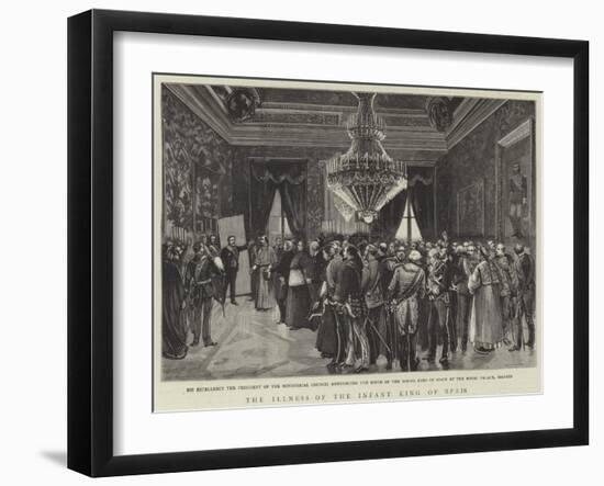 The Illness of the Infant King of Spain-null-Framed Giclee Print