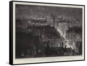 The Illuminations on Coronation Day, General View, Looking Down Waterloo Place-William Lionel Wyllie-Framed Stretched Canvas