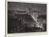 The Illuminations on Coronation Day, General View, Looking Down Waterloo Place-William Lionel Wyllie-Stretched Canvas