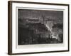 The Illuminations on Coronation Day, General View, Looking Down Waterloo Place-William Lionel Wyllie-Framed Giclee Print