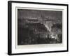 The Illuminations on Coronation Day, General View, Looking Down Waterloo Place-William Lionel Wyllie-Framed Giclee Print