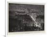 The Illuminations on Coronation Day, General View, Looking Down Waterloo Place-William Lionel Wyllie-Framed Giclee Print