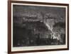 The Illuminations on Coronation Day, General View, Looking Down Waterloo Place-William Lionel Wyllie-Framed Giclee Print