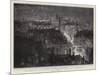 The Illuminations on Coronation Day, General View, Looking Down Waterloo Place-William Lionel Wyllie-Mounted Giclee Print