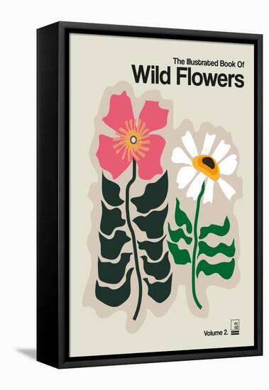 The Illustrated Book of Wild Flowers Vol.2 Grey-Frances Collett-Framed Stretched Canvas