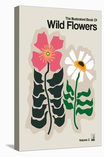 The Illustrated Book of Wild Flowers Vol.2 Grey-Frances Collett-Stretched Canvas