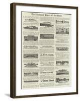 The Illustrated Papers of the World-null-Framed Giclee Print