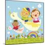 The Image of Children Flying on the Bird-TongRo-Mounted Giclee Print