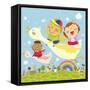 The Image of Children Flying on the Bird-TongRo-Framed Stretched Canvas