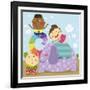 The Image of Children Playing on the Elephant-TongRo-Framed Giclee Print