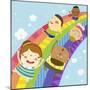 The Image of Children Sliding on the Rainbow-TongRo-Mounted Giclee Print