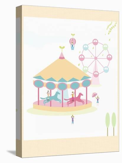 The Image of Pink Amusement Park Rides-TongRo-Stretched Canvas