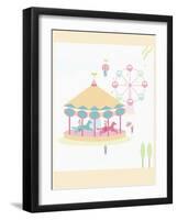 The Image of Pink Amusement Park Rides-TongRo-Framed Giclee Print