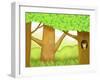 The Image of Squirrel in the Trunk of Tree-TongRo-Framed Giclee Print