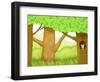 The Image of Squirrel in the Trunk of Tree-TongRo-Framed Giclee Print