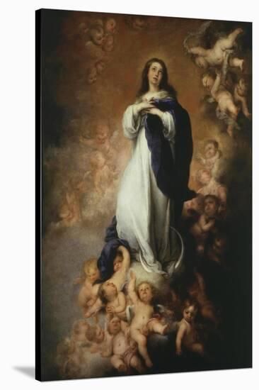 The Immaculate Conception, 1676-9 of Soult 274X190Cm-Bartolome Esteban Murillo-Stretched Canvas