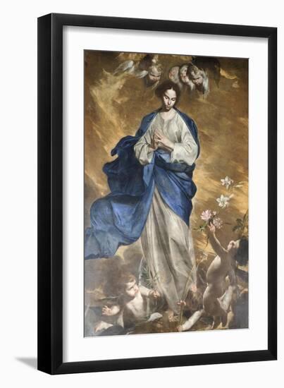 The Immaculate Conception, Circa 1645-Bernardo Cavallino-Framed Giclee Print
